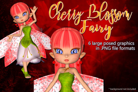 Cherry Blossom Fairy Graphics: A Unique Visual Asset for Creative Projects