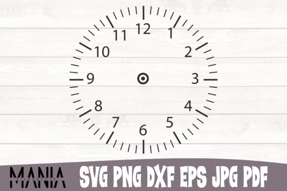 Clock Face Template 8 for Creative Projects