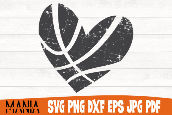 Distressed Basketball Heart SVG Cut File: A Versatile Design Resource for Makers and Creators