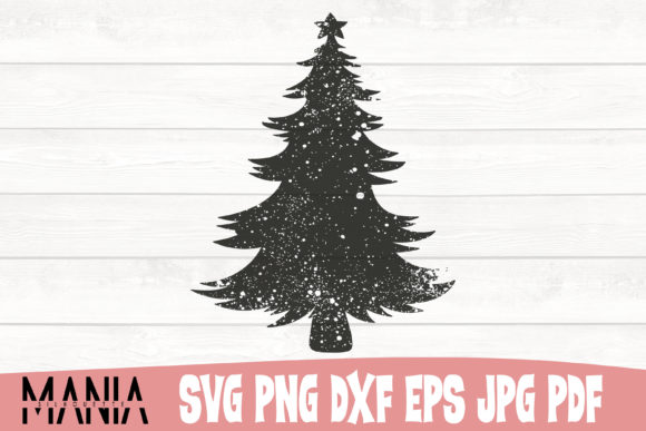 Distressed Christmas Tree SVG Cut File