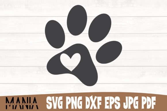 Dog Paw SVG Cut File Design