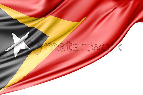 East Timor Flag Isolated on White: A Versatile Design Asset for Creative and Professional Projects