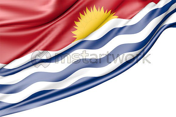 Kiribati Flag Isolated on White: A Versatile Design Asset for Creative Projects