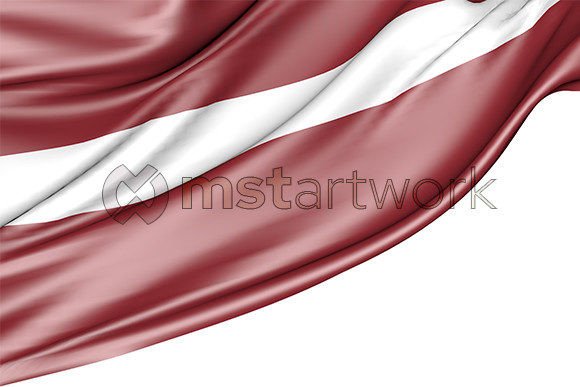 Latvia Flag Isolated on White Background: A Versatile 3D Design Resource