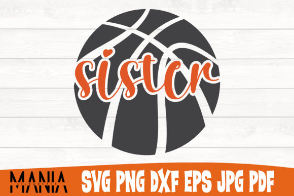 Sister Basketball SVG Cut File Design