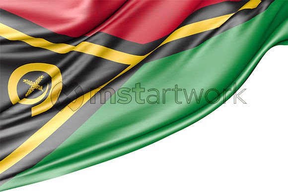 Vanuatu Flag Isolated on White Background – A Versatile Design for Modern Creative Projects